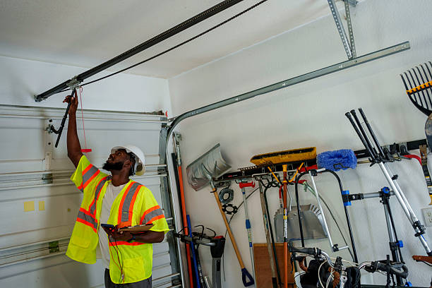 Professional Garage Door Installation technician working in Moline, IL